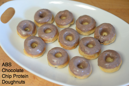 Chocolate Chip Protein Doughnuts with Chocolate Icing