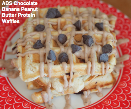 ABS Chocolate Banana Peanut Butter Protein Waffles