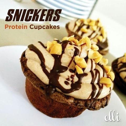 Snickers Low Carb Protein Cupcakes!