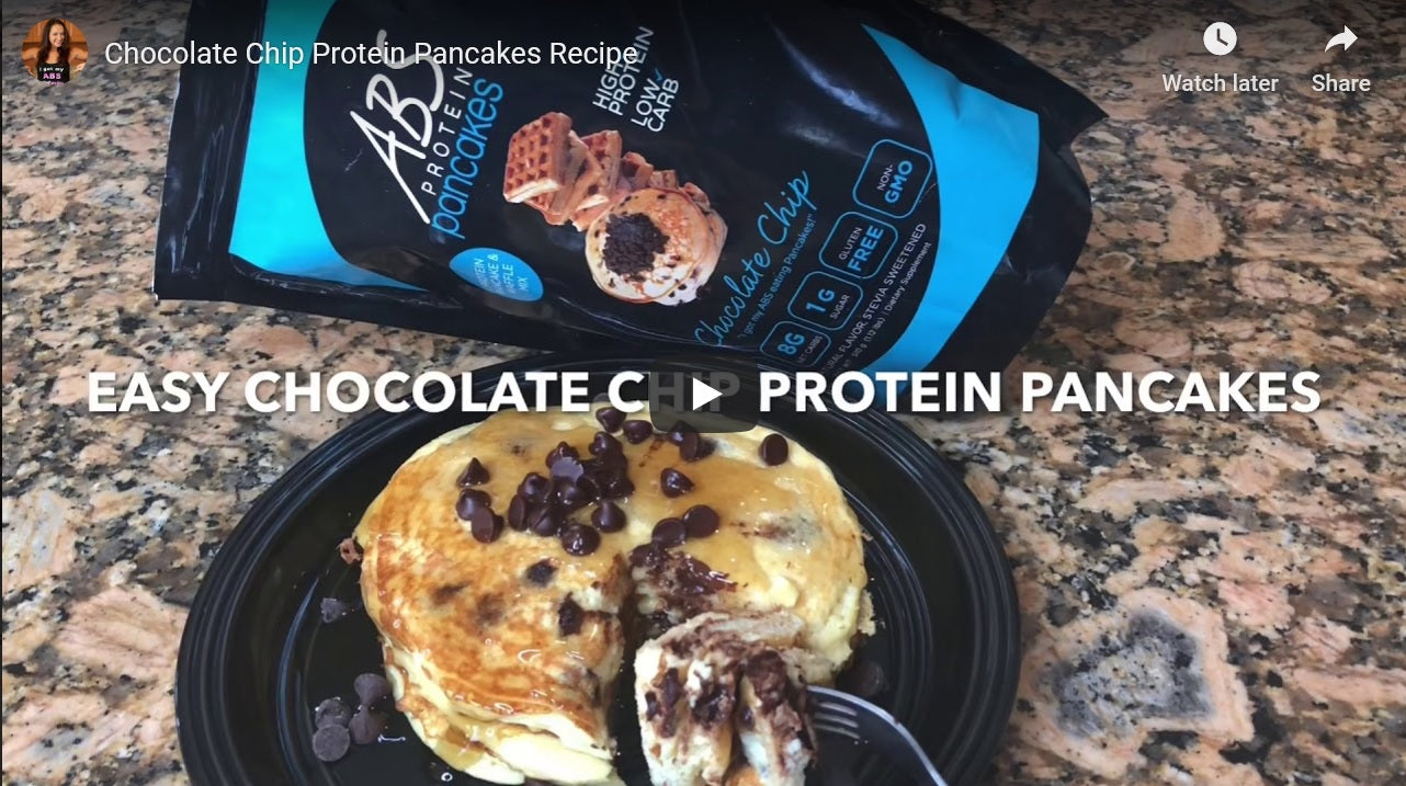 Easy Chocolate Chip Protein Pancakes (Low Carb)